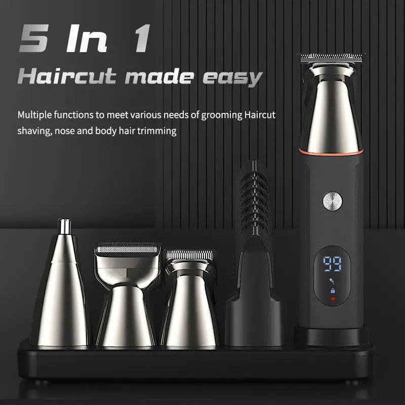 All in One Grooming Kit Hair Beard Trimmer for Men Rechargeable Electric Shaver Body Trimmer Eyebrow Nose Ear Waterproof